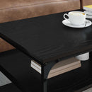 Sofabord Sort eg 100 x 50 x 45 cm Konstrueret træ