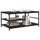 Sofabord Sort eg 90 x 49 x 40 cm Konstrueret træ