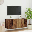 TV vægskab med LED Gammelt træ 100 x 35 x 41 cm Konstrueret træ