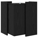 Kattekasse indhegning Sort eg 42 x 42 x 51 cm Konstrueret træ