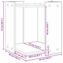 Kattekasse indhegning Sort eg 42 x 42 x 51 cm Konstrueret træ
