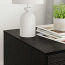 Kattekasse indhegning Sort eg 47 x 59 x 42 cm Konstrueret træ