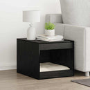 Kattekasse indhegning Sort eg 47 x 59 x 42 cm Konstrueret træ