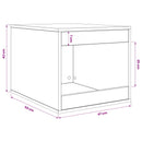 Kattekasse indhegning Sort eg 47 x 59 x 42 cm Konstrueret træ