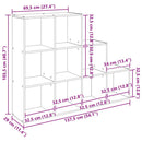 Rumdivider boghylde Sort eg 137,5 x 29 x 103,5 cm