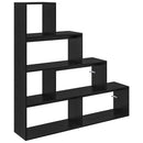 Rumdivider boghylde Sort eg 143,5 x 29 x 143,5 cm