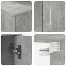 TV-møbelsæt Vægmonteret 4 pcs Beton Grå Konstrueret træ
