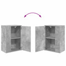 TV-møbelsæt Vægmonteret 4 pcs Beton Grå Konstrueret træ