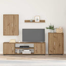 TV-møbelsæt Vægmonteret 4 pcs Artisan Egetræ Konstrueret træ