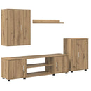 TV-møbelsæt Vægmonteret 4 pcs Artisan Egetræ Konstrueret træ