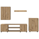 TV-møbelsæt Vægmonteret 4 pcs Artisan Egetræ Konstrueret træ