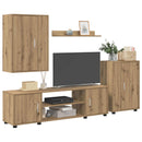 TV-møbelsæt Vægmonteret 4 pcs Artisan Egetræ Konstrueret træ