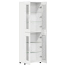 Highboard FLORIN 60 x 35 x 182 cm Hvid Konstrueret træ