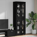 Highboard FLORIN 60 x 35 x 182 cm Sort Konstrueret træ