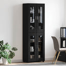 Highboard FLORIN 60 x 35 x 182 cm Sort Konstrueret træ