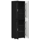 Highboard FLORIN 60 x 35 x 182 cm Sort Konstrueret træ