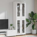 Highboard FLORIN 60 x 35 x 182 cm Høj gloss hvid