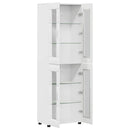 Highboard FLORIN 60 x 35 x 182 cm Høj gloss hvid