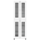 Highboard FLORIN 60 x 35 x 182 cm Høj gloss hvid