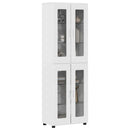 Highboard FLORIN 60 x 35 x 182 cm Høj gloss hvid