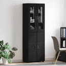 Highboard FLORIN 60 x 35 x 182 cm Sort Konstrueret træ