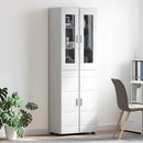 Highboard FLORIN 60 x 35 x 182 cm Høj gloss hvid