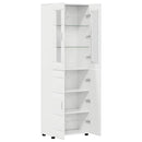 Highboard FLORIN 60 x 35 x 182 cm Høj gloss hvid