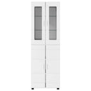 Highboard FLORIN 60 x 35 x 182 cm Høj gloss hvid