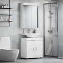 Badeværelsesmøbel sæt TULUM 2 pcs Høj gloss hvid