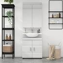 Badeværelsesmøbel sæt TULUM 2 pcs Høj gloss hvid