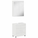 Badeværelsesmøbel sæt TULUM 2 pcs Høj gloss hvid