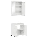 Badeværelsesmøbel sæt TULUM 2 pcs Høj gloss hvid