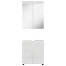 Badeværelsesmøbel sæt TULUM 2 pcs Høj gloss hvid