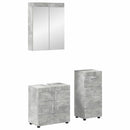 Badeværelsesmøbel sæt TULUM 3 pcs Beton Grå 60 x 34 x 63 cm