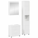 Badeværelsesmøbel sæt TULUM 3 pcs Høj gloss hvid