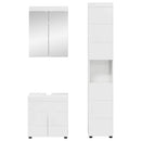 Badeværelsesmøbel sæt TULUM 3 pcs Høj gloss hvid