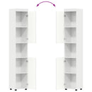 Badeværelsesmøbel sæt TULUM 3 pcs Høj gloss hvid