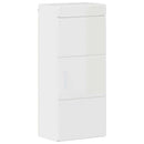 Badeværelsesmøbel sæt TULUM 4 pcs Høj gloss hvid