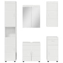 Badeværelsesmøbel sæt TULUM 5 pcs Høj gloss hvid