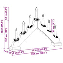 Julelys bro 7 LED'er Varm hvid 39.5 x 5 x 29 cm