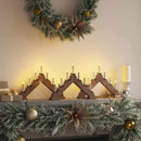 Julelys bro 3 stk. 7 LED'er Varm hvid 39.5 x 5 x 29 cm