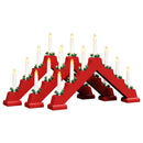 Julelys bro 3 stk. 7 LED'er Varm hvid 39.5 x 5 x 29 cm