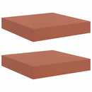 Væghylde Vægmonteret 2 pcs Rød 23 x 23,5 x 4 cm Konstrueret træ