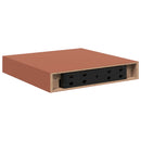 Væghylde Vægmonteret 2 pcs Rød 23 x 23,5 x 4 cm Konstrueret træ