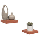 Væghylde Vægmonteret 2 pcs Rød 23 x 23,5 x 4 cm Konstrueret træ