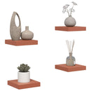 Væghylde Vægmonteret 4 pcs Rød 23 x 23,5 x 4 cm Konstrueret træ