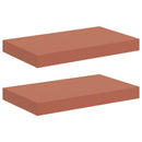 Væghylde Vægmonteret 2 pcs Rød 40 x 23,5 x 4 cm Konstrueret træ