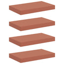 Væghylde Vægmonteret 4 pcs Rød 40 x 23,5 x 4 cm Konstrueret træ