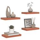 Væghylde Vægmonteret 4 pcs Rød 40 x 23,5 x 4 cm Konstrueret træ