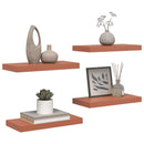 Væghylde Vægmonteret 4 pcs Rød 50 x 23 x 4 cm Konstrueret træ